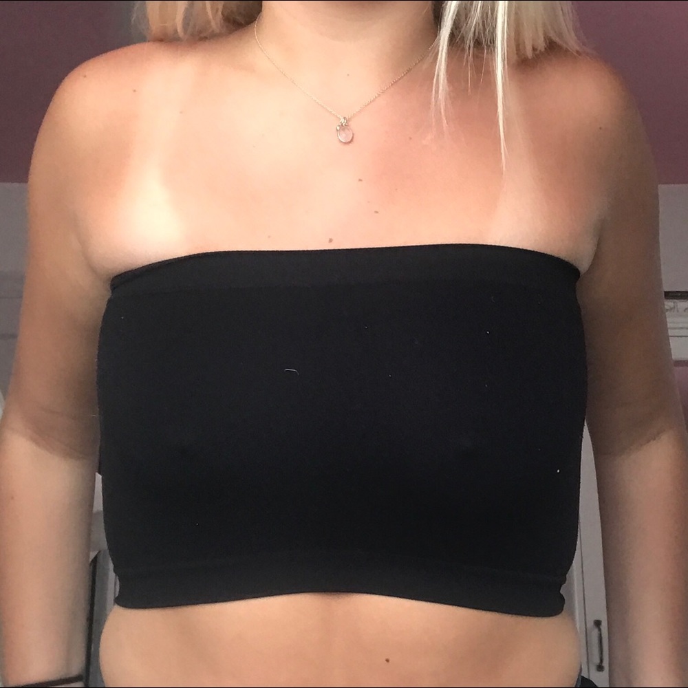 simple black tube top